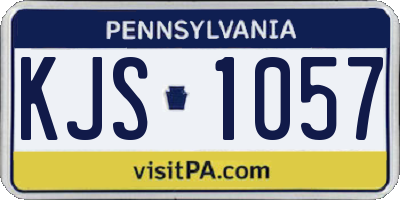 PA license plate KJS1057