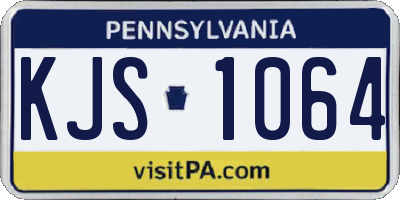 PA license plate KJS1064