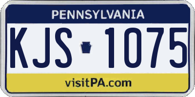 PA license plate KJS1075