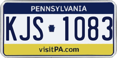 PA license plate KJS1083