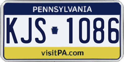 PA license plate KJS1086