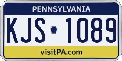 PA license plate KJS1089
