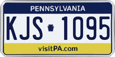 PA license plate KJS1095