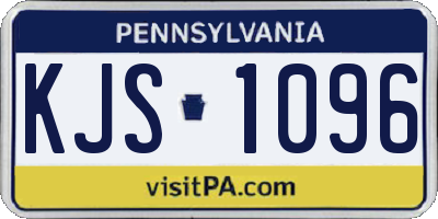 PA license plate KJS1096