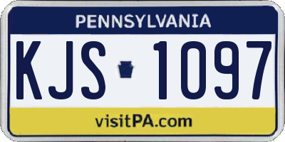 PA license plate KJS1097