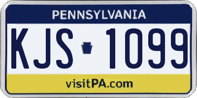 PA license plate KJS1099