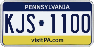 PA license plate KJS1100