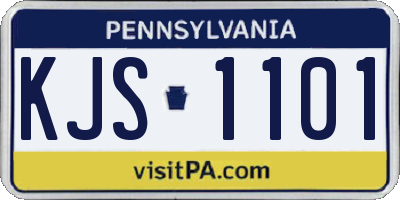PA license plate KJS1101