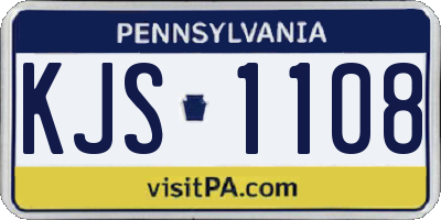 PA license plate KJS1108