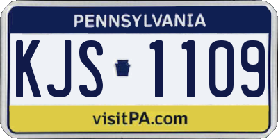 PA license plate KJS1109