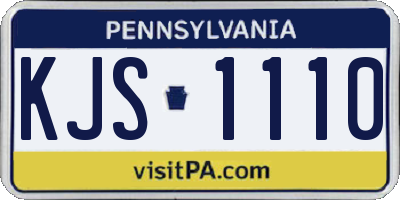 PA license plate KJS1110