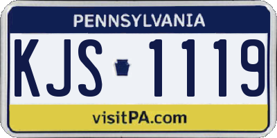 PA license plate KJS1119