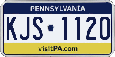 PA license plate KJS1120