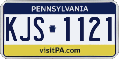 PA license plate KJS1121