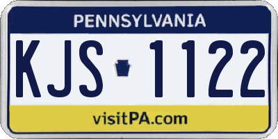 PA license plate KJS1122