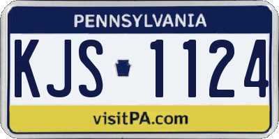 PA license plate KJS1124
