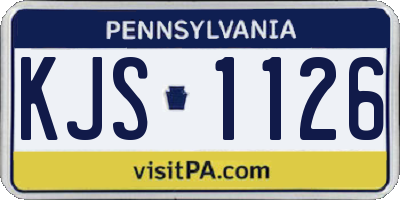 PA license plate KJS1126