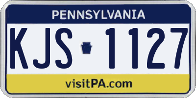 PA license plate KJS1127