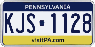 PA license plate KJS1128