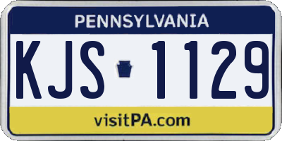 PA license plate KJS1129