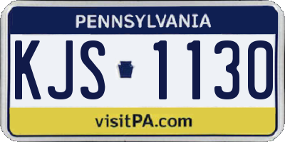 PA license plate KJS1130