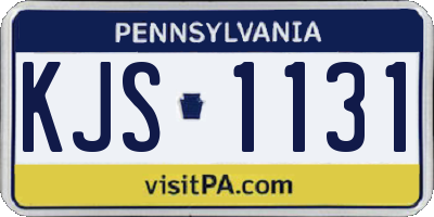 PA license plate KJS1131