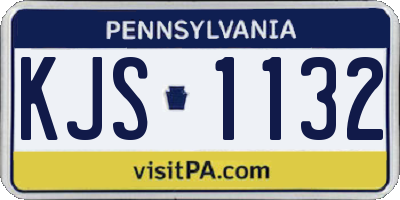 PA license plate KJS1132