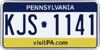 PA license plate KJS1141