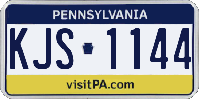 PA license plate KJS1144