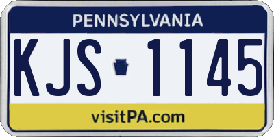 PA license plate KJS1145