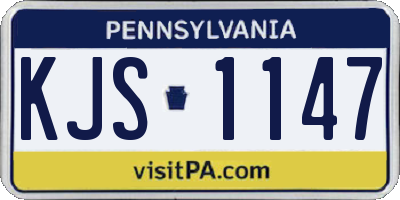 PA license plate KJS1147