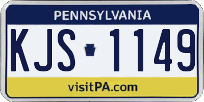PA license plate KJS1149