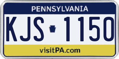 PA license plate KJS1150