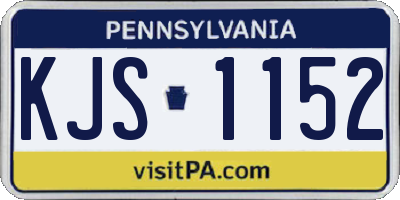 PA license plate KJS1152