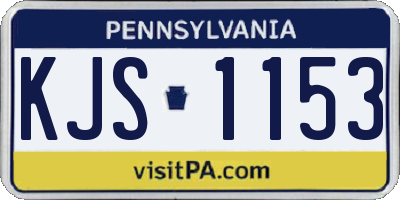PA license plate KJS1153