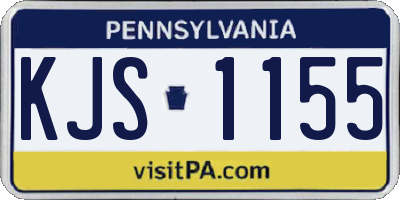 PA license plate KJS1155