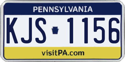 PA license plate KJS1156