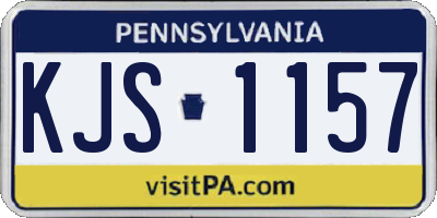 PA license plate KJS1157