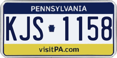 PA license plate KJS1158
