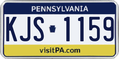 PA license plate KJS1159