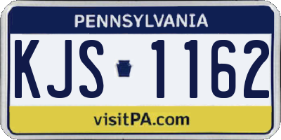PA license plate KJS1162