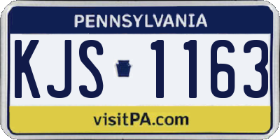 PA license plate KJS1163