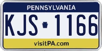 PA license plate KJS1166