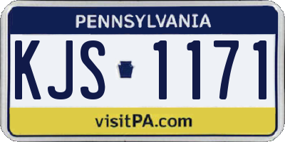 PA license plate KJS1171