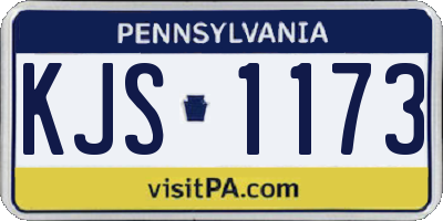 PA license plate KJS1173