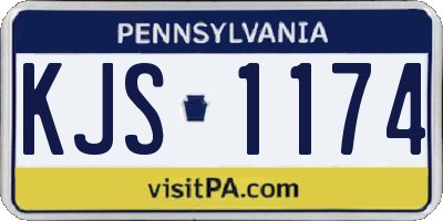 PA license plate KJS1174