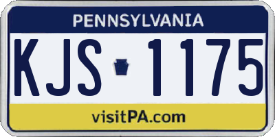PA license plate KJS1175
