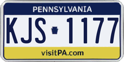 PA license plate KJS1177