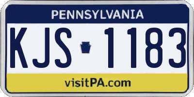 PA license plate KJS1183