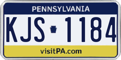 PA license plate KJS1184